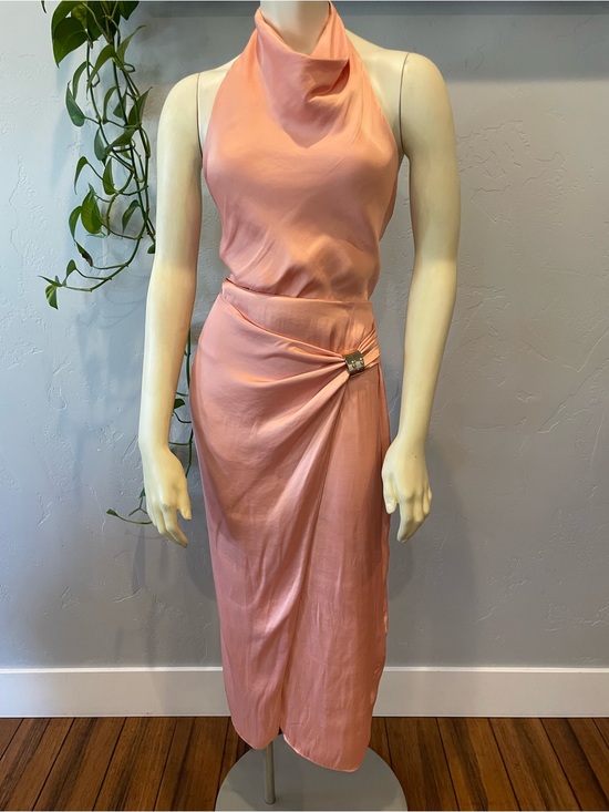 Zara Dresses & Skirts - Zara Peach Satin Halter top and skirt set please see pictures for measurements